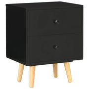 Tables de chevet 2 unités en bois de pin noir massif 40x30x50cm v3334 - Vetonek