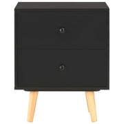 Tables de chevet 2 unités en bois de pin noir massif 40x30x50cm v3334 - Vetonek