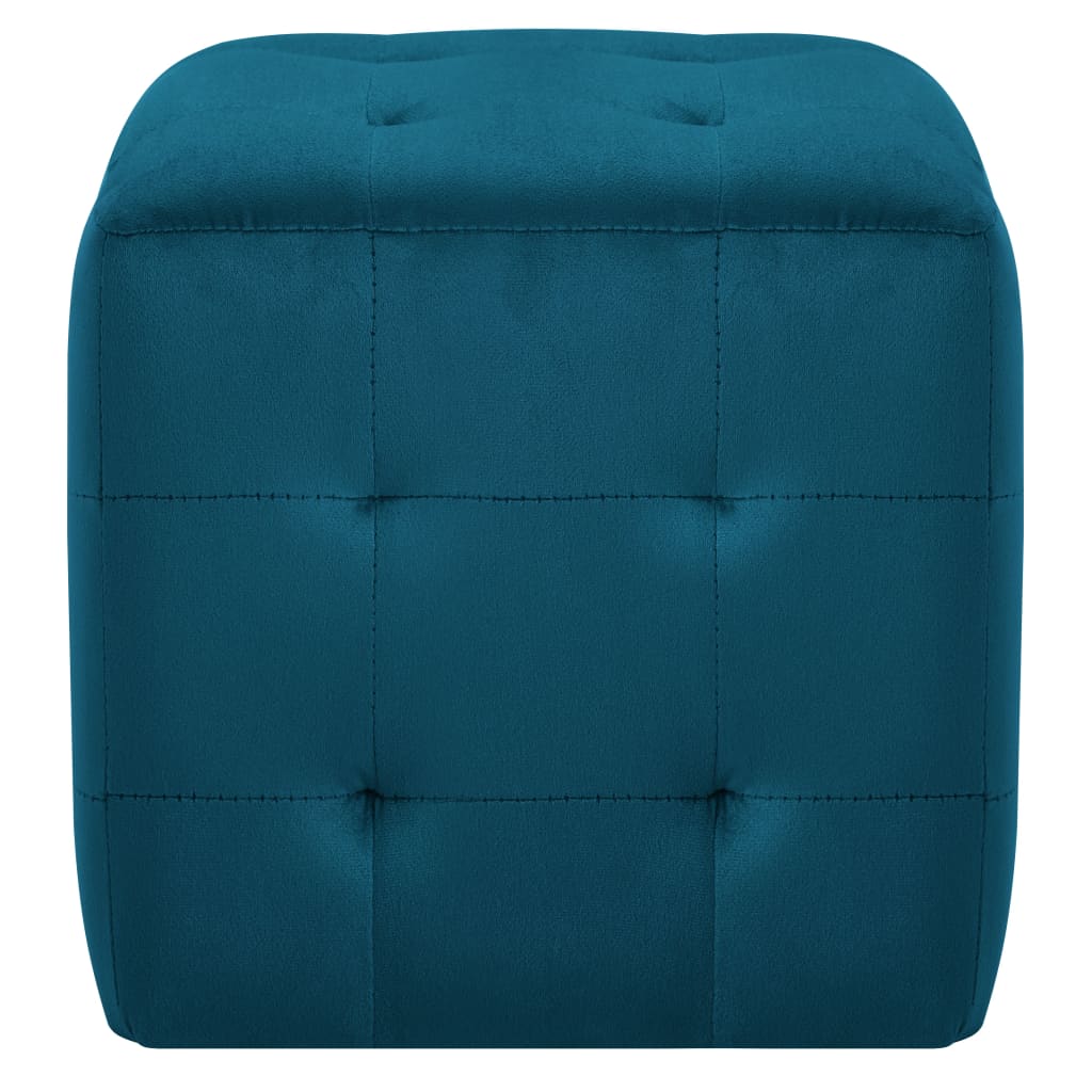 PUF 2 unitats Velvet blau 30x30x30 cm