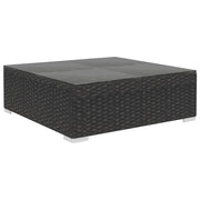 Set de muebles de jardín 9 pzas y cojines ratán sintético negro V5055 Vetonek