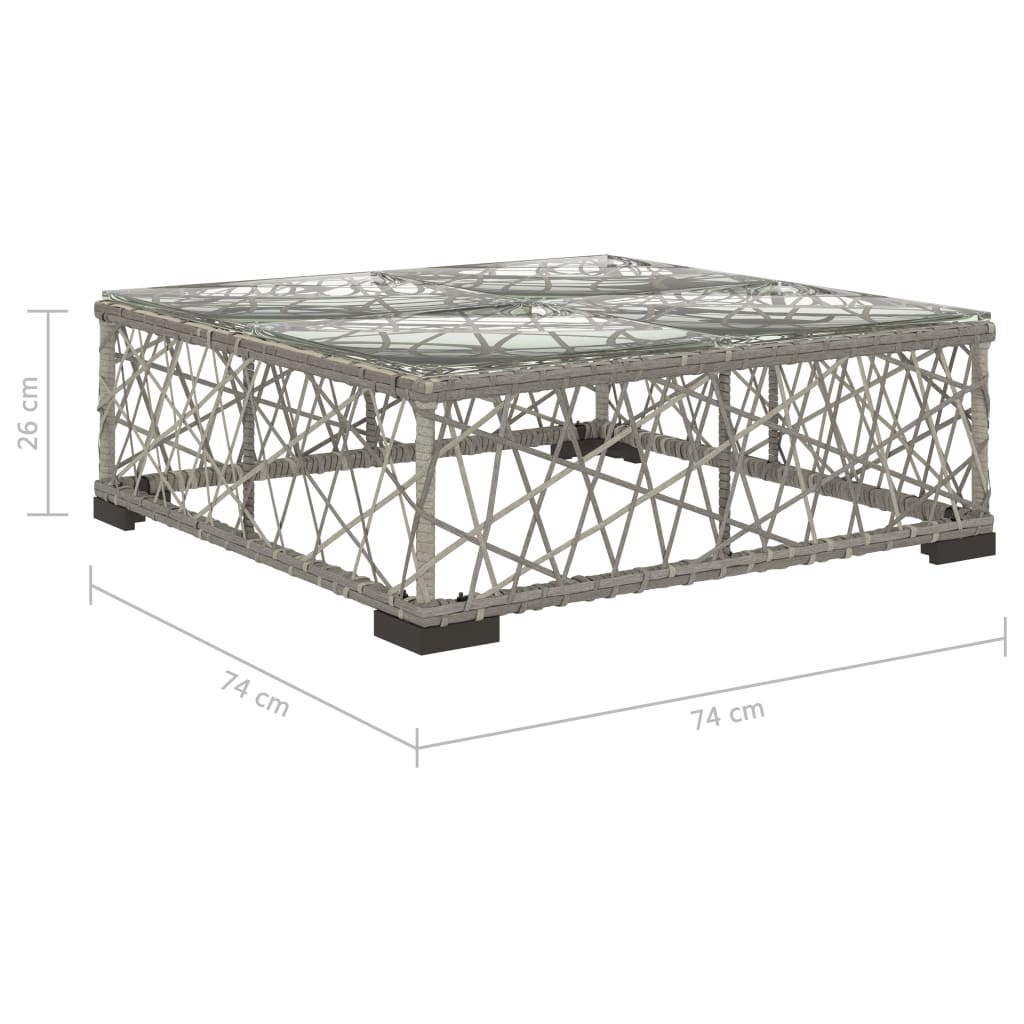 Set de muebles de jardín 8 pzas y cojines ratán sintético gris vidaXL