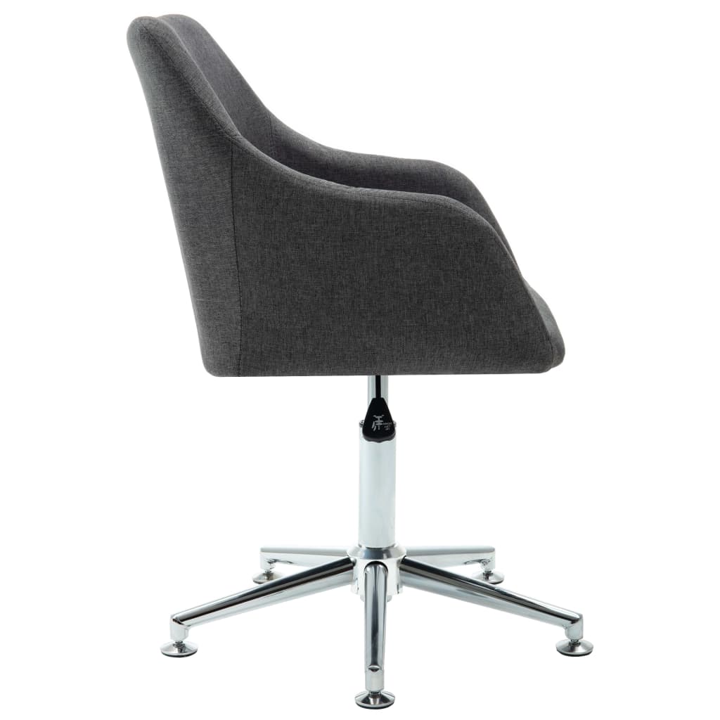 Silla de oficina giratoria tela gris oscuro vidaXL