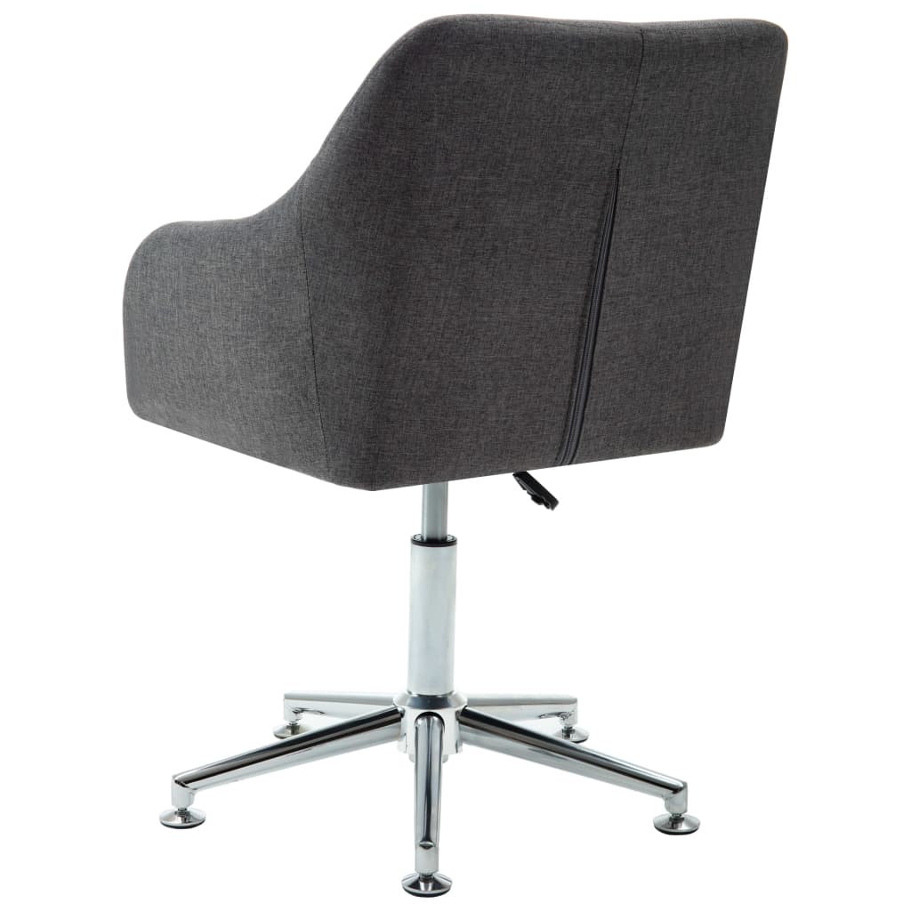 Silla de oficina giratoria tela gris oscuro vidaXL