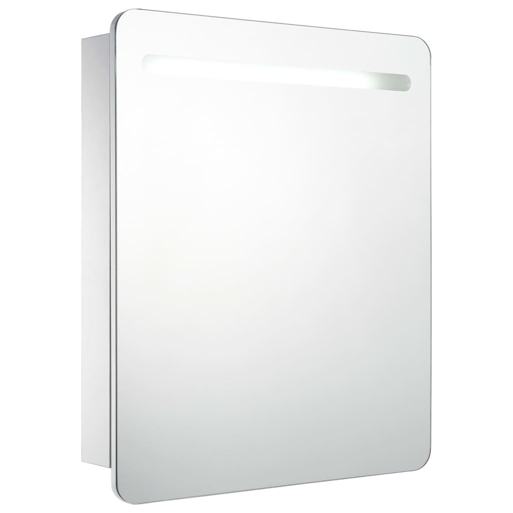 Mueble de baño con espejo LED 68x9x80 cm vidaXL