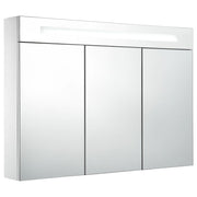 Vetonek Mueble de baño con espejo LED 88x13x62 cm