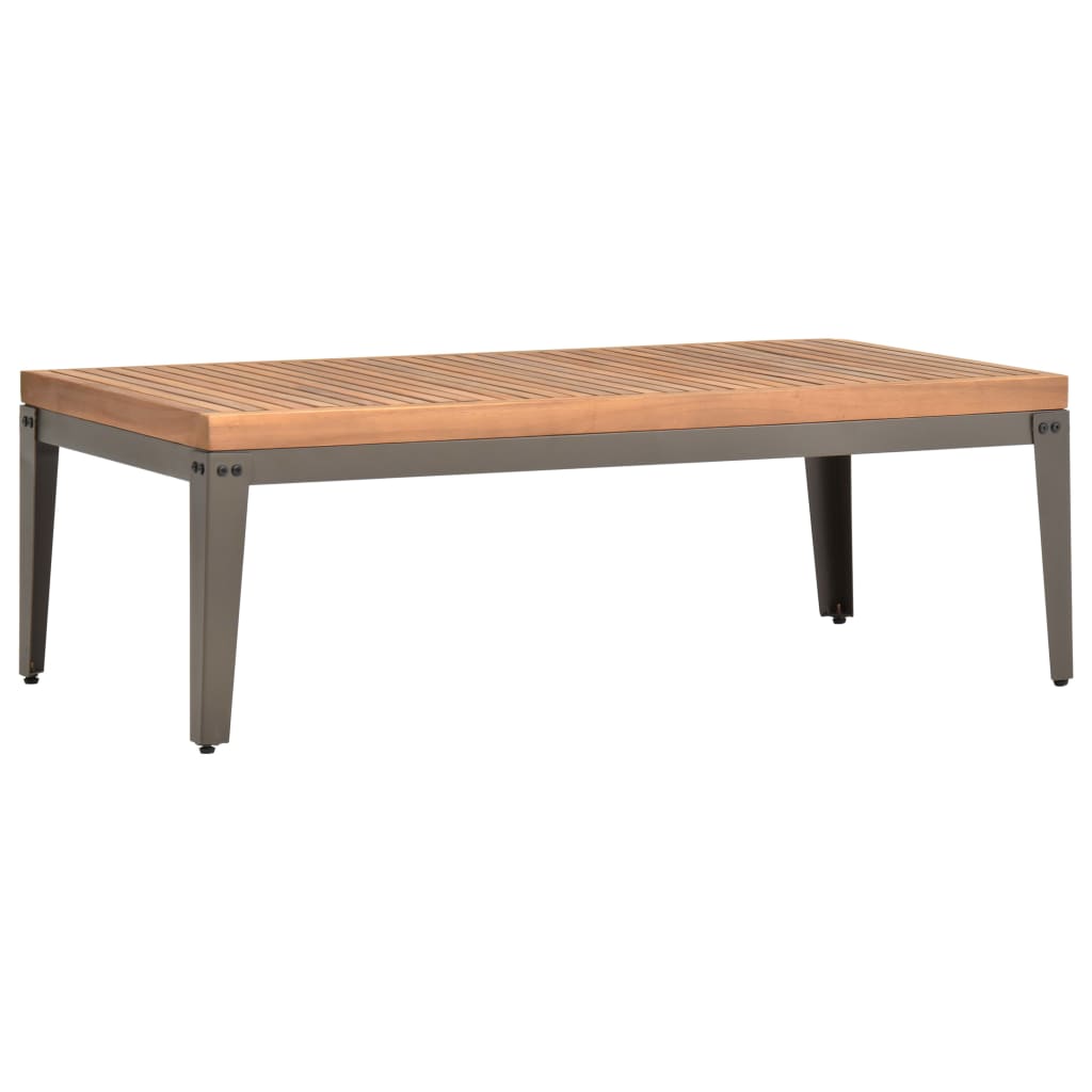 Vetonek Mesa de centro de jardín madera maciza de acacia 110x55x36 cm