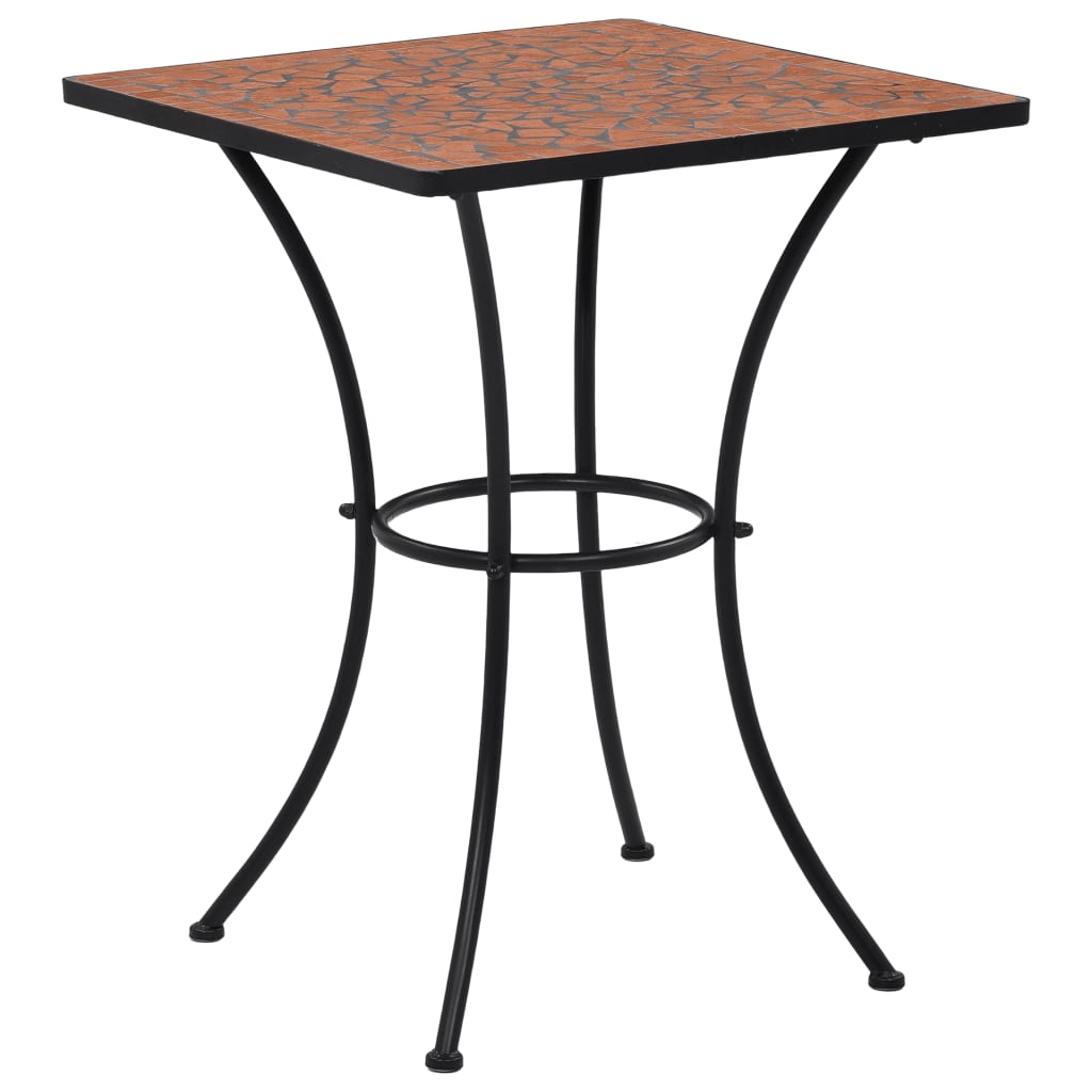 Vetonek Mesa de mosaico para cafetería cerámica terracota 60 cm