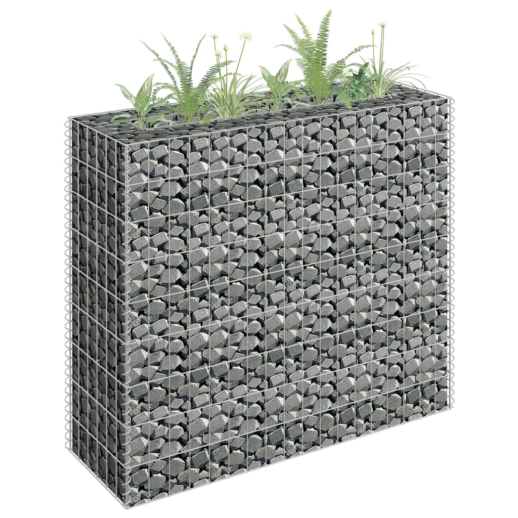 Vetonek jardinera de gaviones de acero galvanizado 90x30x90 cm