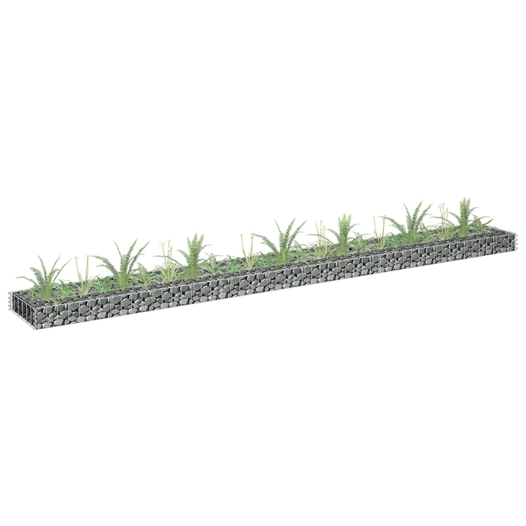 Vetonek jardinera de gaviones de acero galvanizado 270x30x10 cm