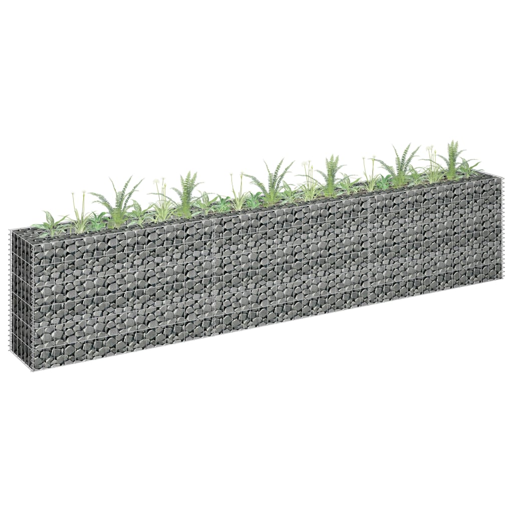 Vetonek jardinera de gaviones de acero galvanizado 270x30x60 cm