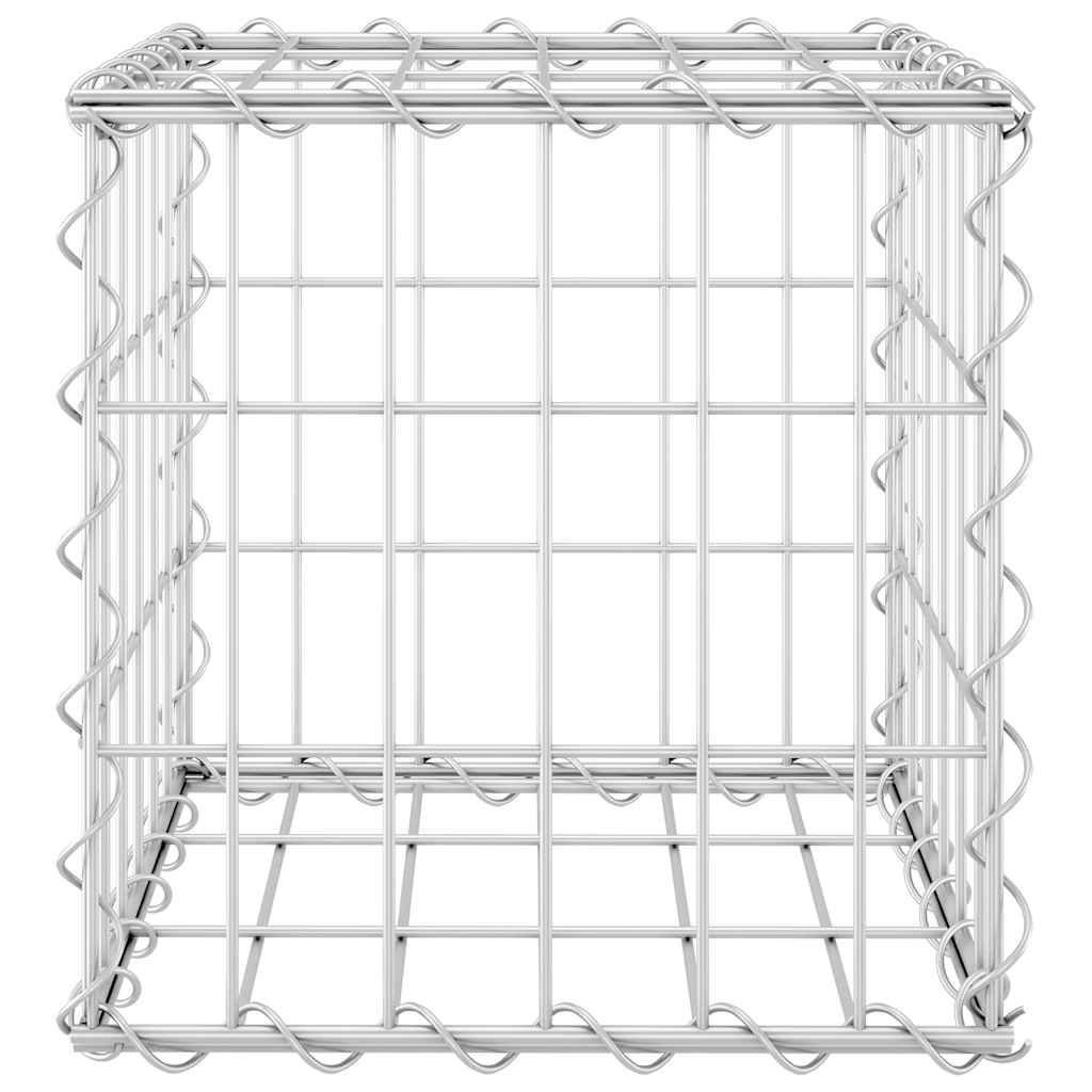 Jardinera de gaviones cúbico alambre de acero 30x30x30 cm v4767 - Vetonek
