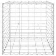 Jardinera de gaviones cúbico alambre de acero 60x60x60 cm v4798 - Vetonek