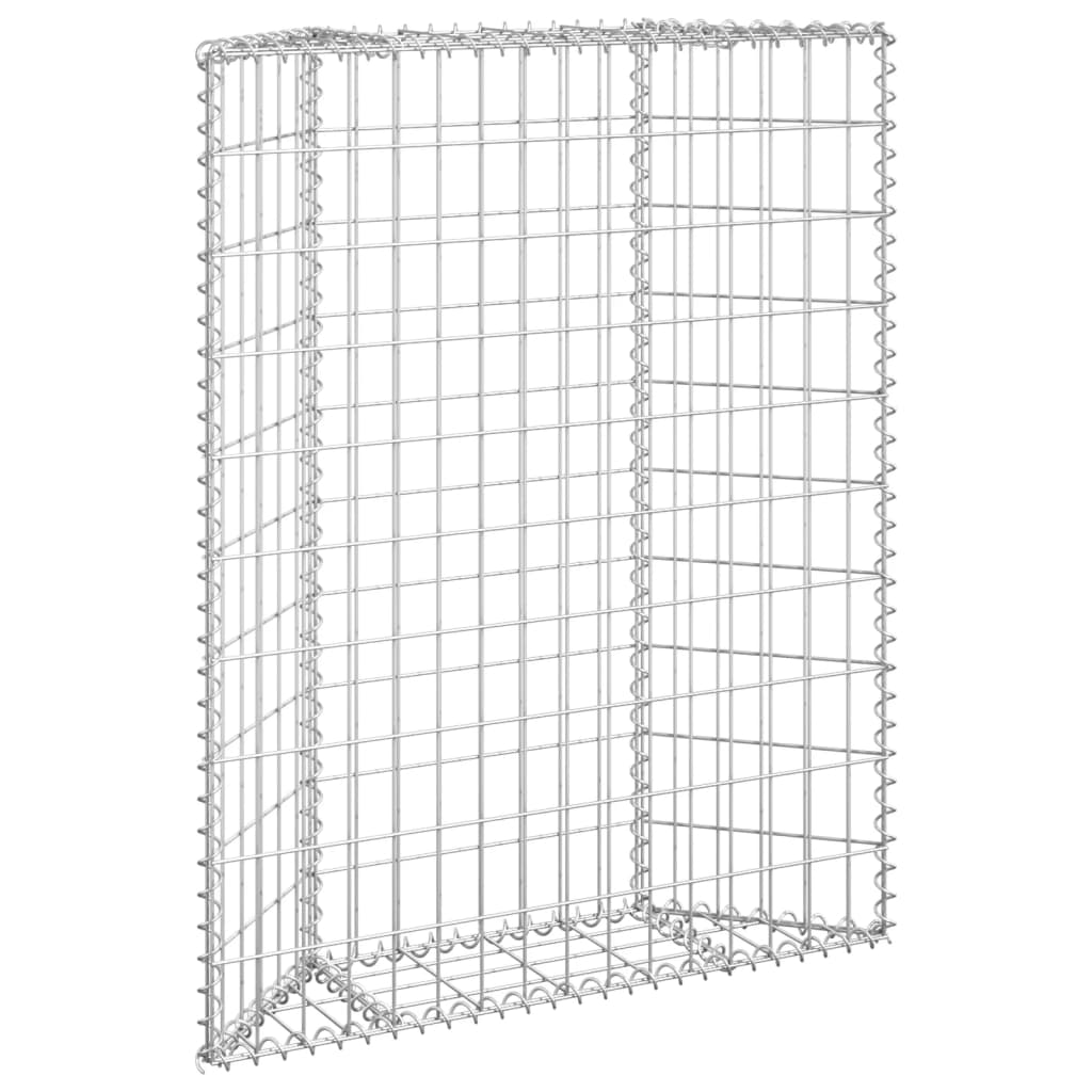 Arriate de gaviones de trapecio acero galvanizado 80x20x100 cm v4804 Vetonek