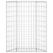 Jardinera de gaviones de trapecio acero galvanizado 80x20x100 cm v4804 - Vetonek
