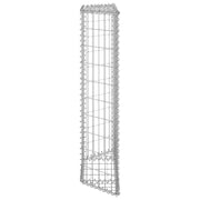 Jardinera de gaviones de trapecio acero galvanizado 80x20x100 cm v4804 - Vetonek