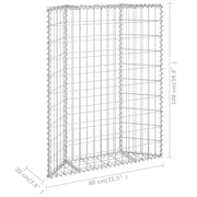 Jardinera de gaviones de trapecio acero galvanizado 80x20x100 cm v4804 - Vetonek