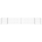 Jardinera de gaviones forma de h alambre de acero 260x40x40 cm v4866 - Vetonek