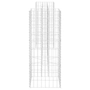 Jardinera de gaviones forma de h alambre de acero 260x40x100 cm v4897 - Vetonek