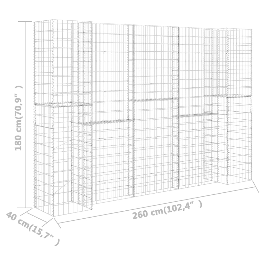 GAVION GARDENER HA Steel Wire Steel 260x40x180 cm