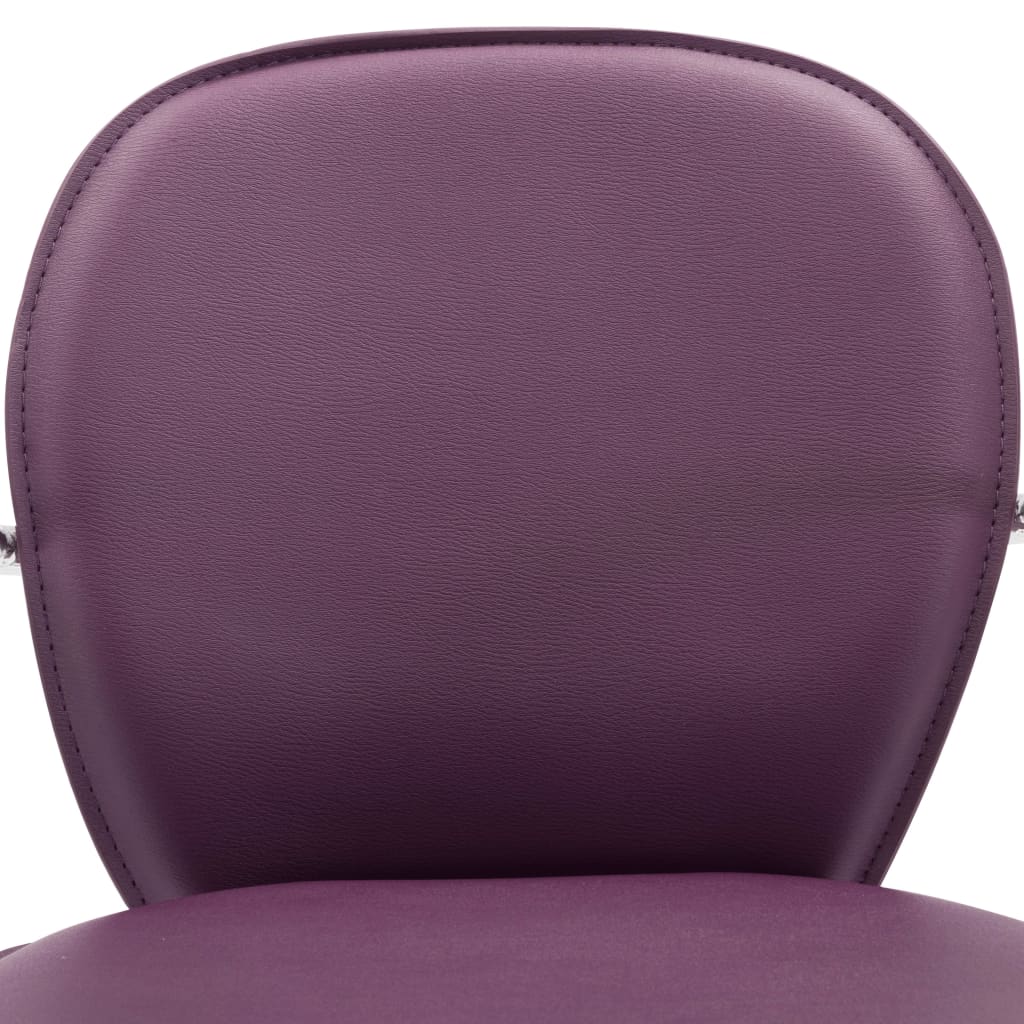 Taburetes cocina con reposabrazos 2 uds cuero sintético morado vidaXL