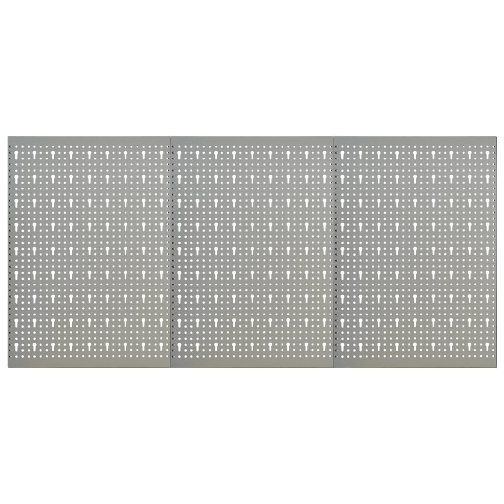 Vetonek Tableros de clavijas para pared 3 unidades acero 40x58 cm