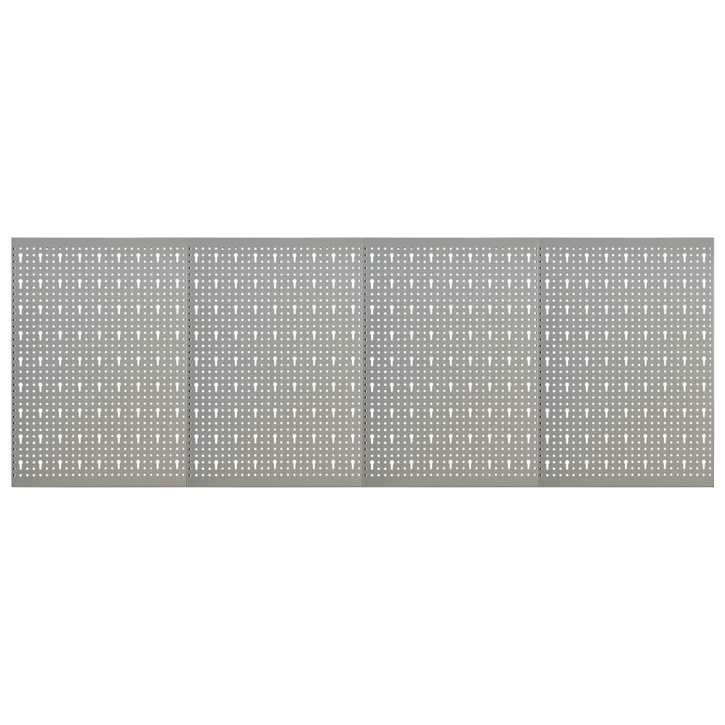 Vetonek Tableros de clavijas para pared 4 unidades acero 40x58 cm