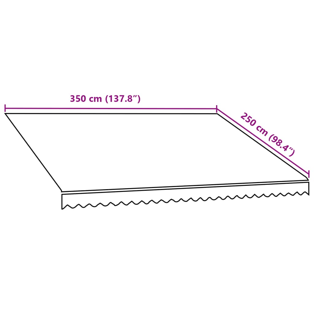 Toldo de lona naranja y marrón 350x250 cm vidaXL