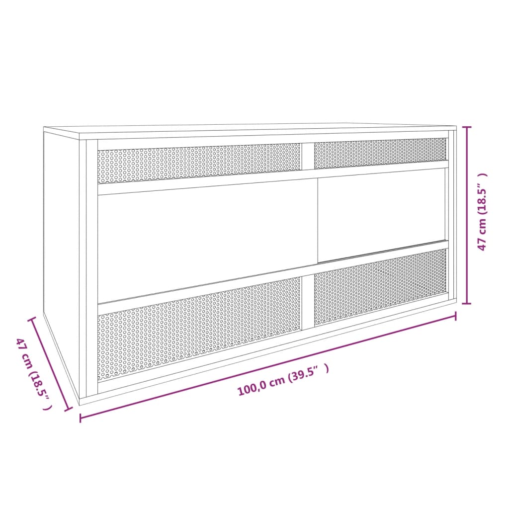 Terrario de madera 100x47x47 cm vidaXL