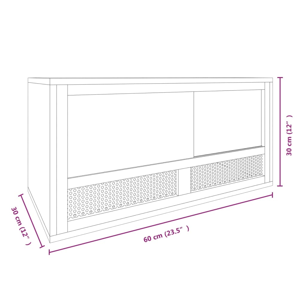 Terrario de madera 60x30x30 cm vidaXL