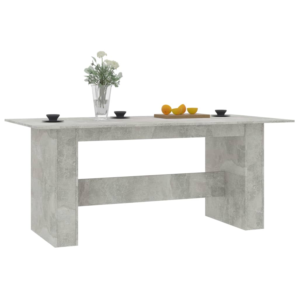 Mesa de comedor madera de ingeniería gris hormigón 180x90x76 cm vidaXL