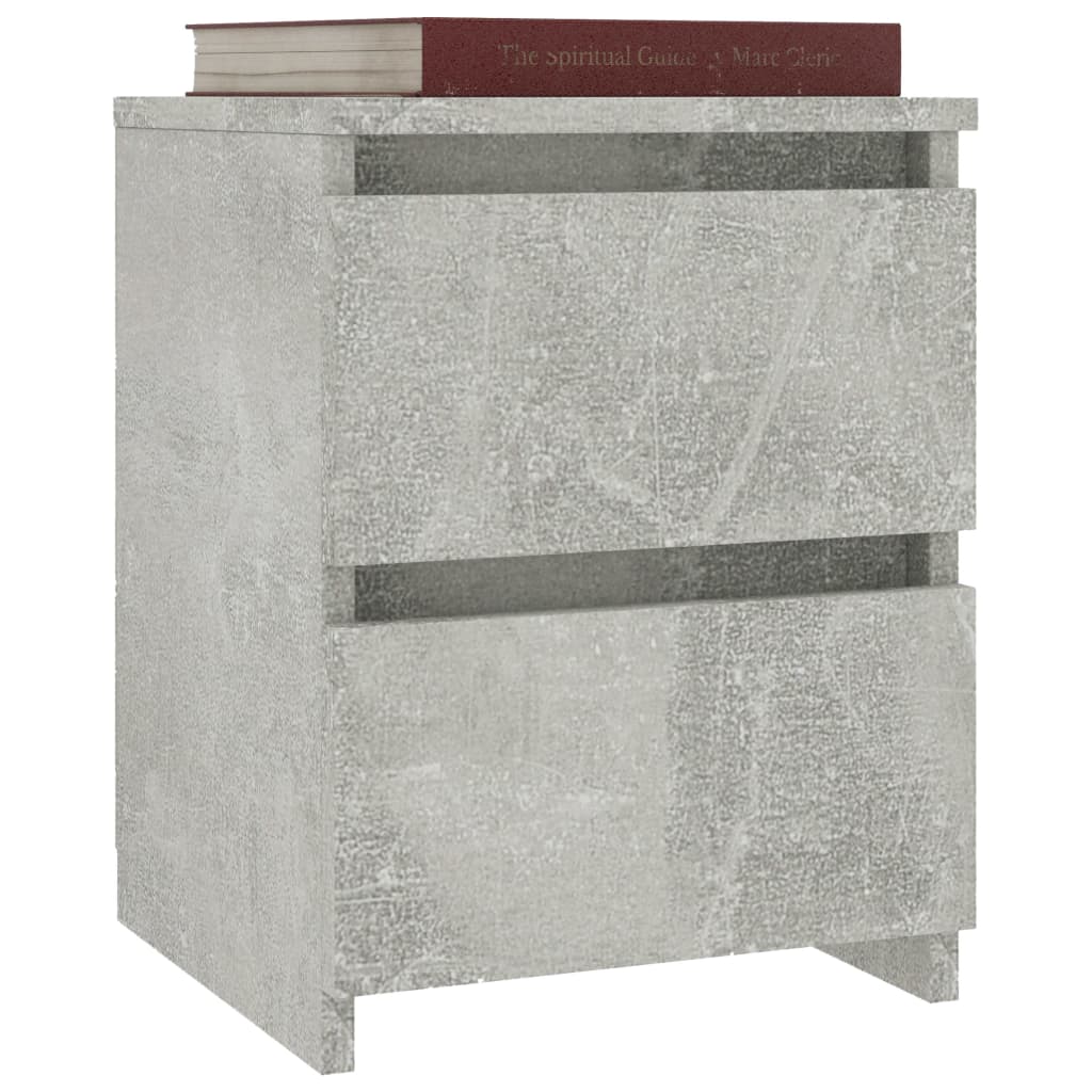 Night tables 2 UDs Gray Aglomerate Concrete 30x30x40 cm