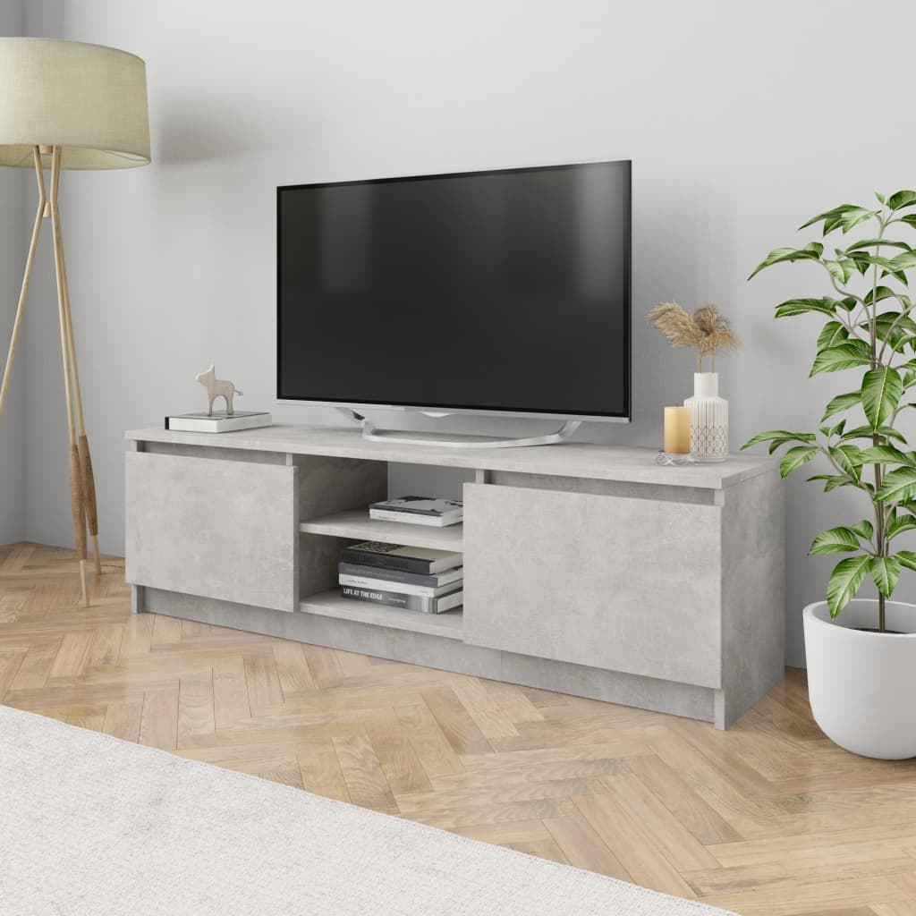 Vetonek Mueble para TV de aglomerado gris hormigón 120x30x35,5 cm