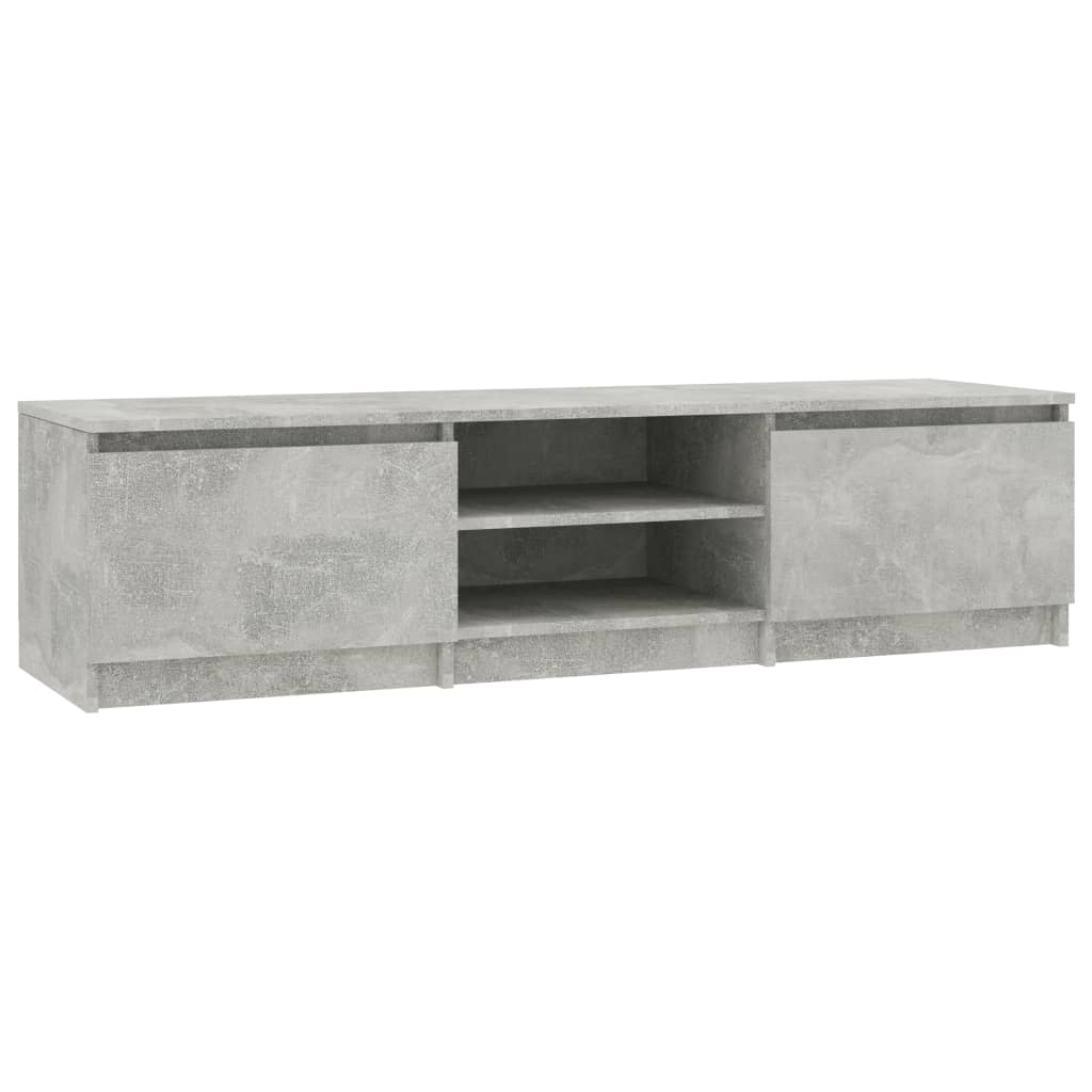 Mueble de TV madera gris hormigón 140x40x35,5 cm vidaXL