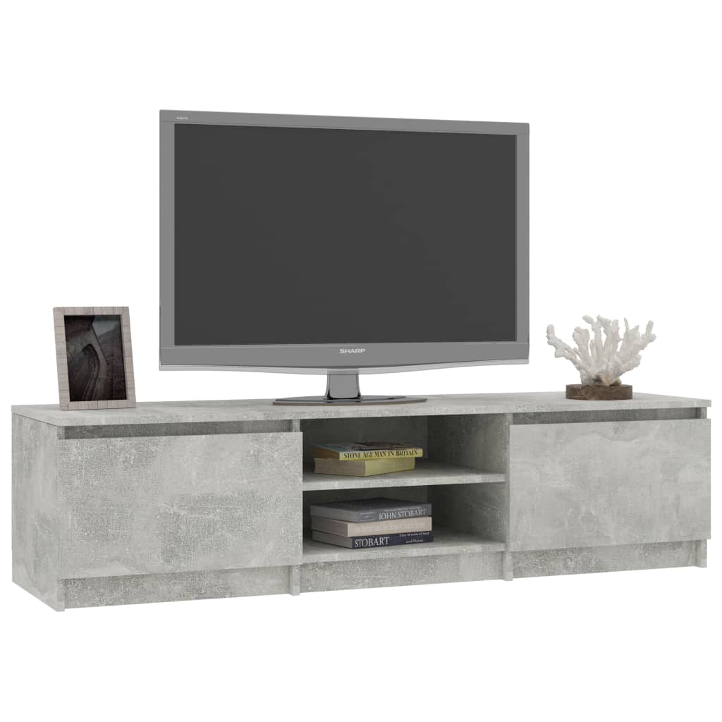 Mueble de TV madera gris hormigón 140x40x35,5 cm vidaXL