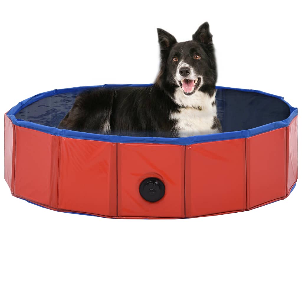 Vetonek Piscina para perros plegable PVC rojo 80x20 cm