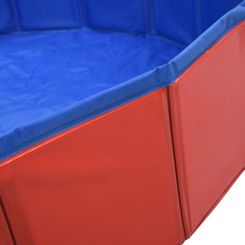 Piscina para perros plegable PVC rojo 160x30 cm vidaXL