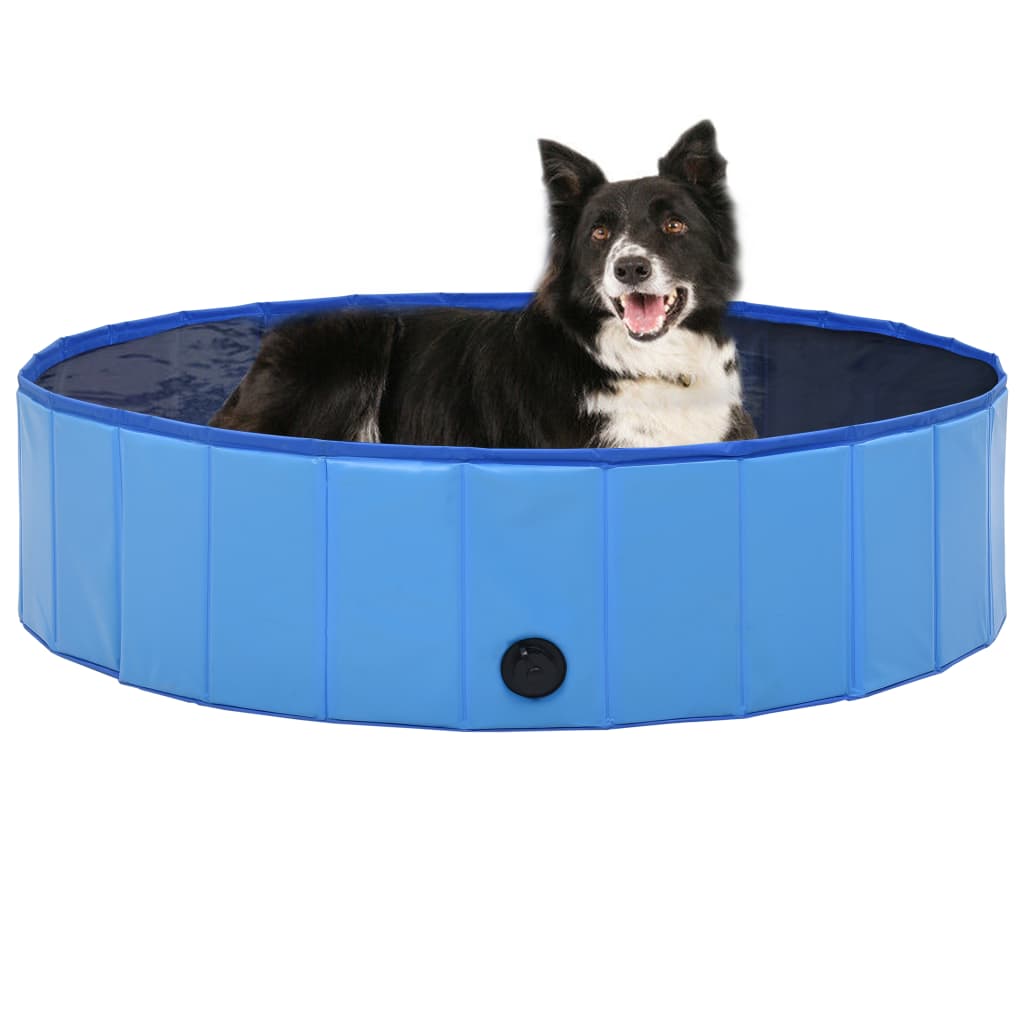 Vetonek Piscina para perros plegable PVC azul 120x30 cm