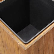 Jardinière en bois d'acacia massif 24,5x24,5x25 cm v3912 - Vetonek
