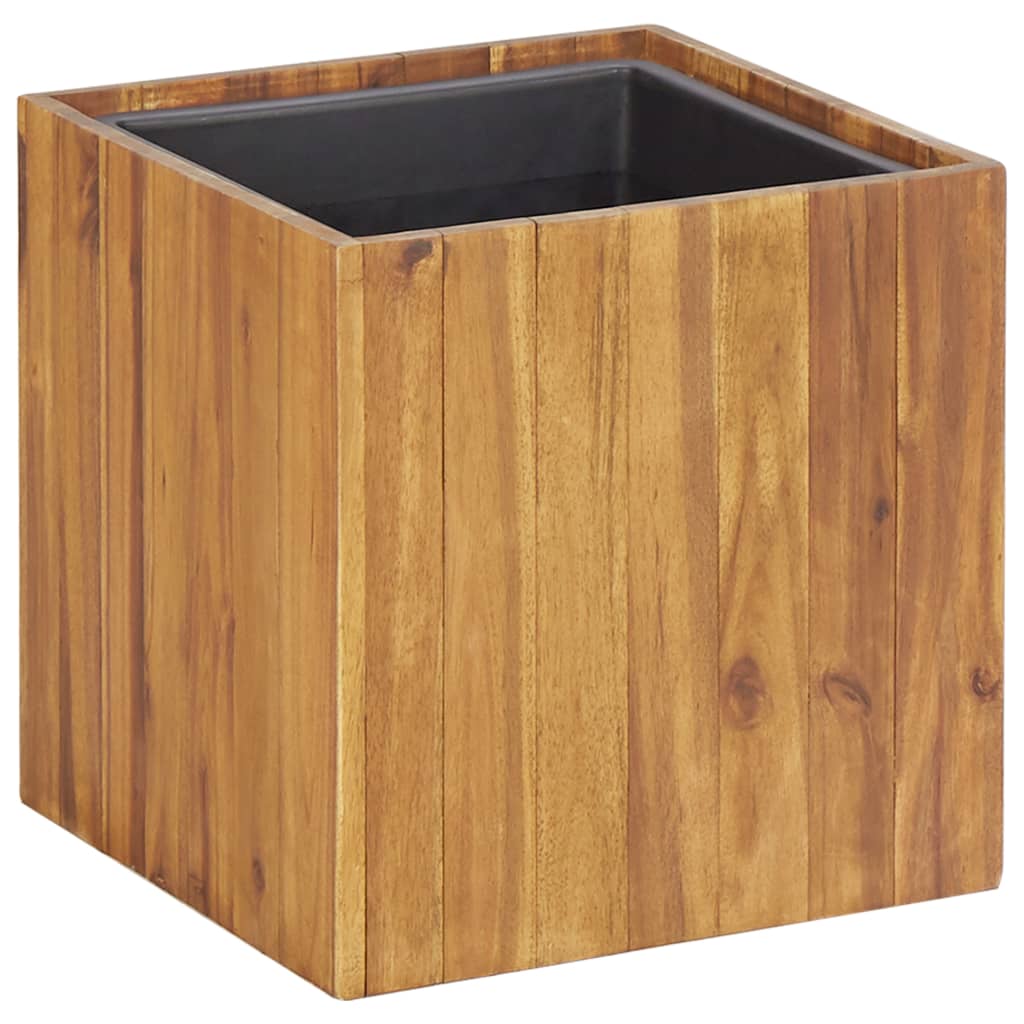 Vetonek jardinera de madera maciza de acacia 33,5x33,5x33,5 cm