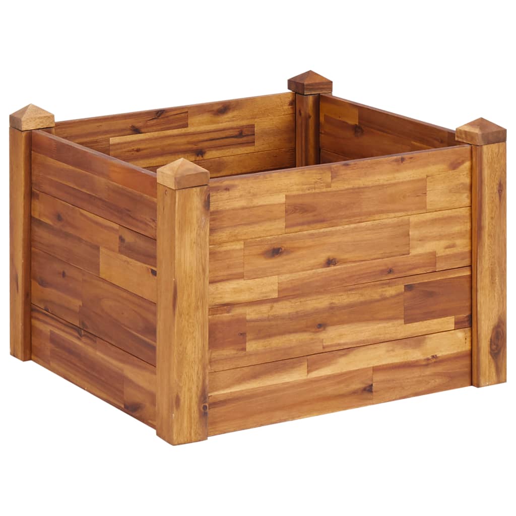 Vetonek Parterre de fleurs en bois d'acacia massif 60x60x44 cm
