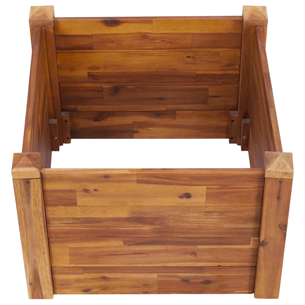 Jardinière en bois d'acacia massif 60x60x44 cm v4001 - Vetonek