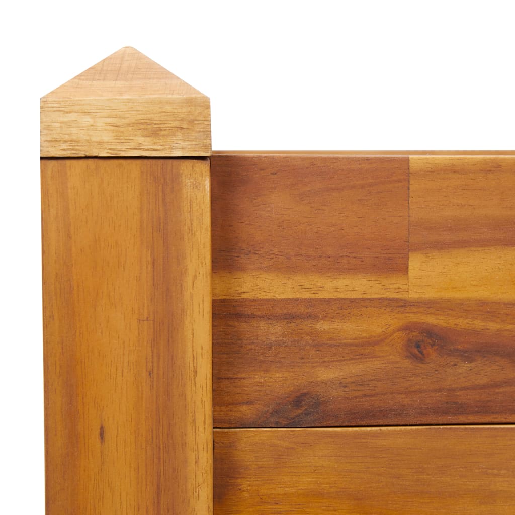 Jardinière en bois d'acacia massif 60x60x44 cm v4001 - Vetonek