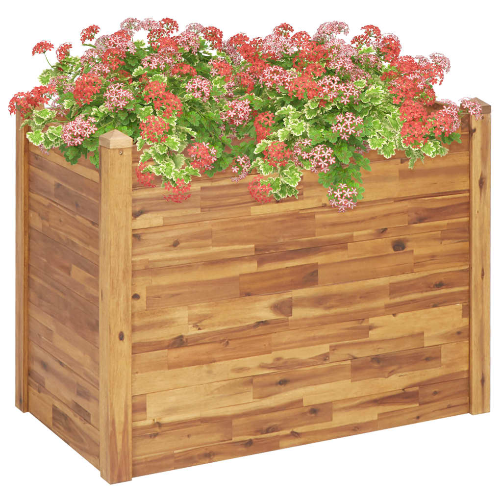 Parterre de fleurs en bois d'acacia massif 110x60x84 cm v4032 Vetonek