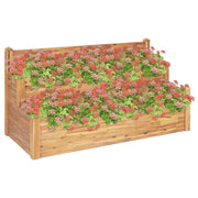 Jardinière 2 étages en bois d'acacia massif 160x75x84 cm v4070 Vetonek