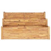 Jardinière 2 étages bois d'acacia massif 160x75x84 cm v4070 - Vetonek