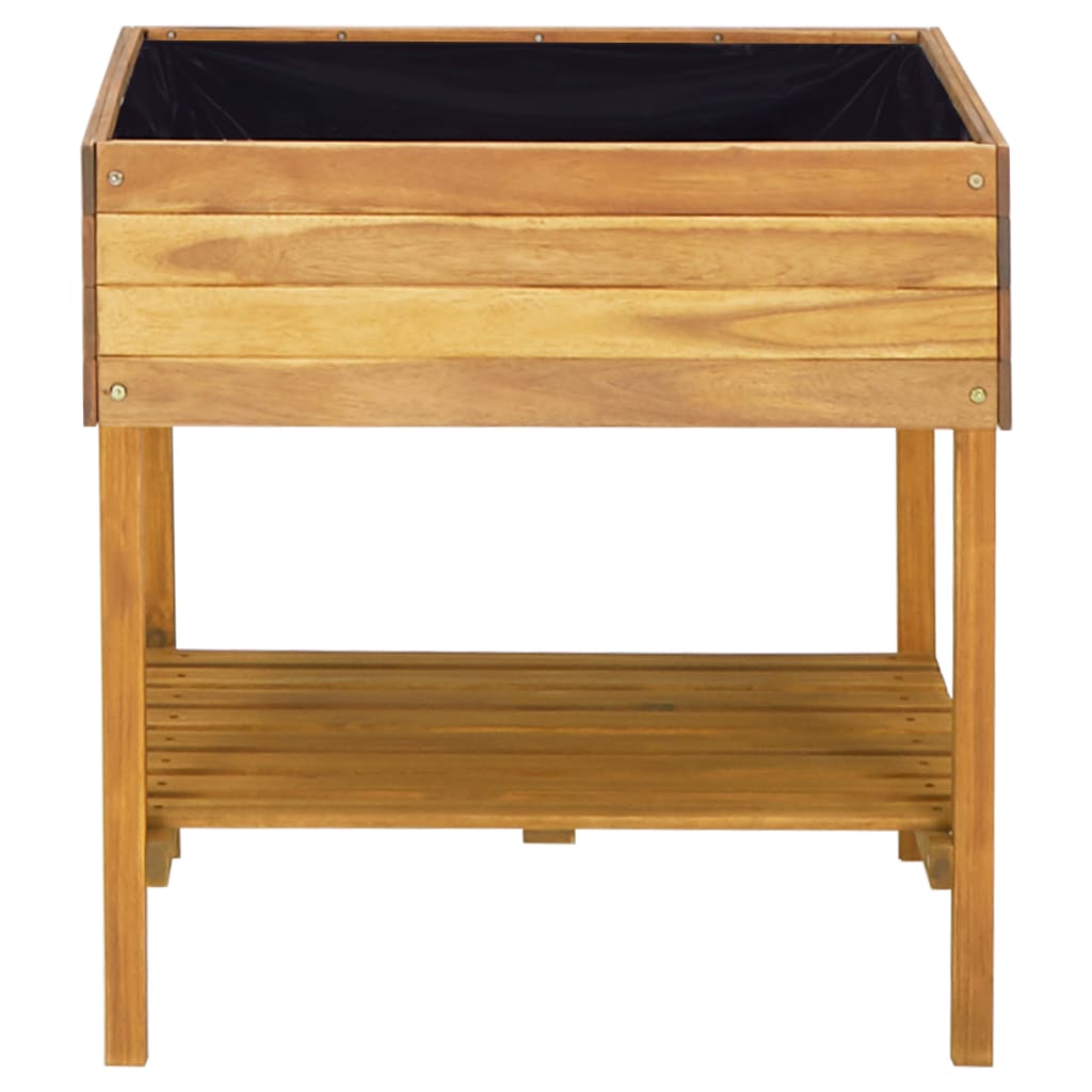 Jardinera elevada de madera maciza de acacia 78,5x58,5x78,5 cm - Vetonek