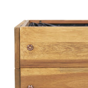 Jardinera elevada de madera maciza de acacia 50x40x45 cm v4094 - Vetonek