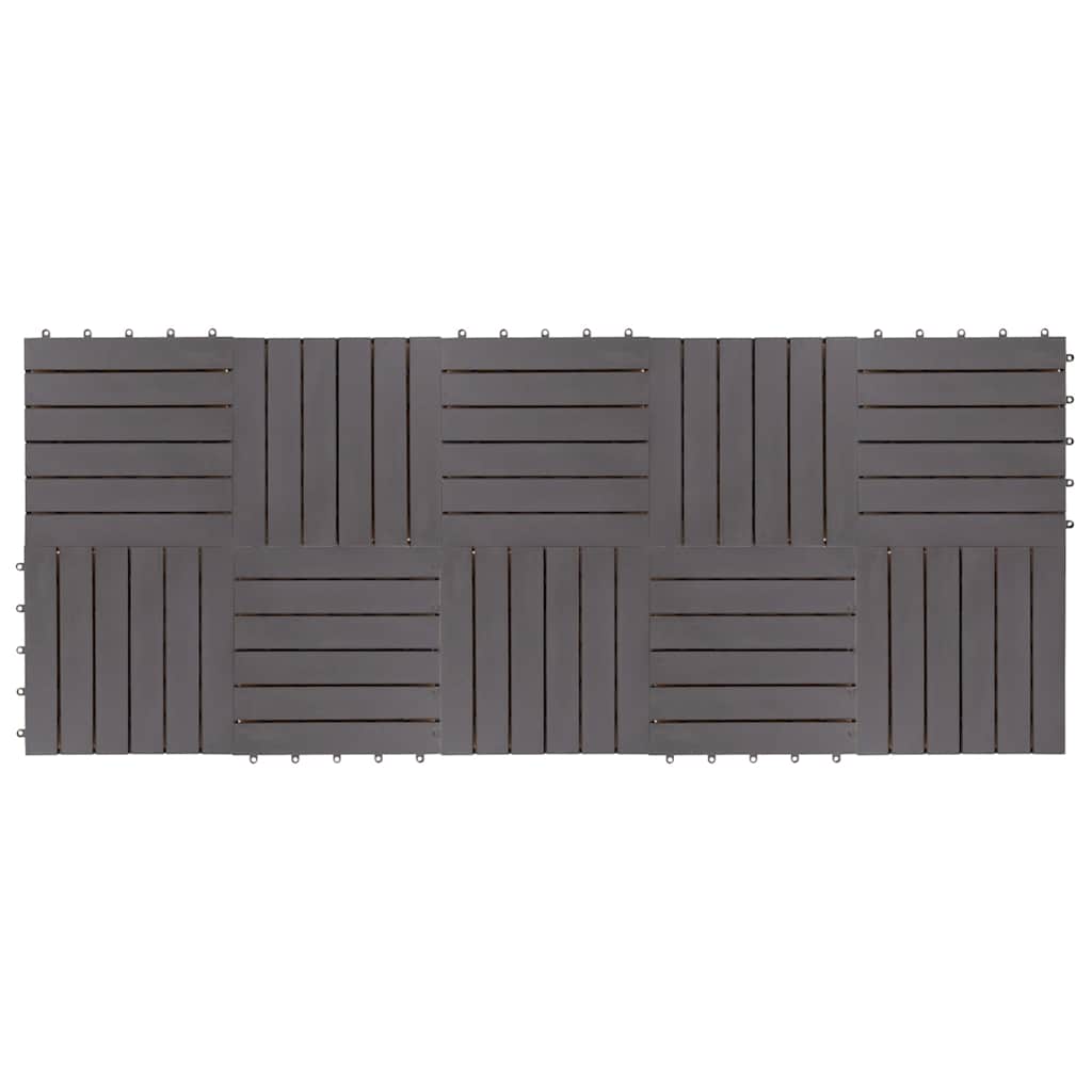 Terrace tiles 10 pcs washed gray acacia wood 30x30 cm v4100 - Vetonek