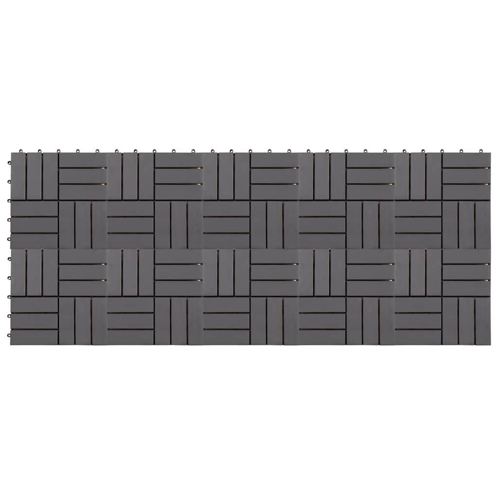 Terrace tiles 10 pcs washed gray acacia wood 30x30 cm v4117 - Vetonek