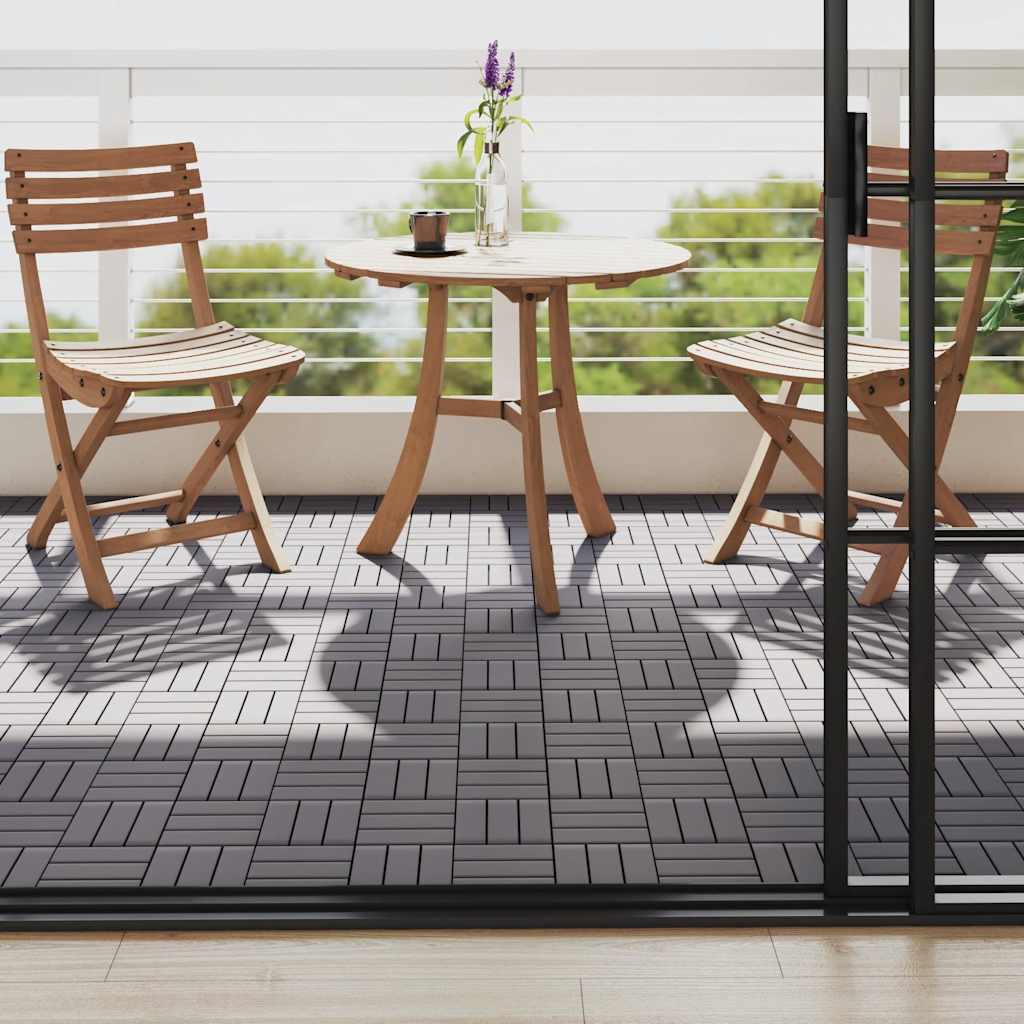 Terrace tiles 10 pcs washed gray acacia wood 30x30 cm v4117 Vetonek